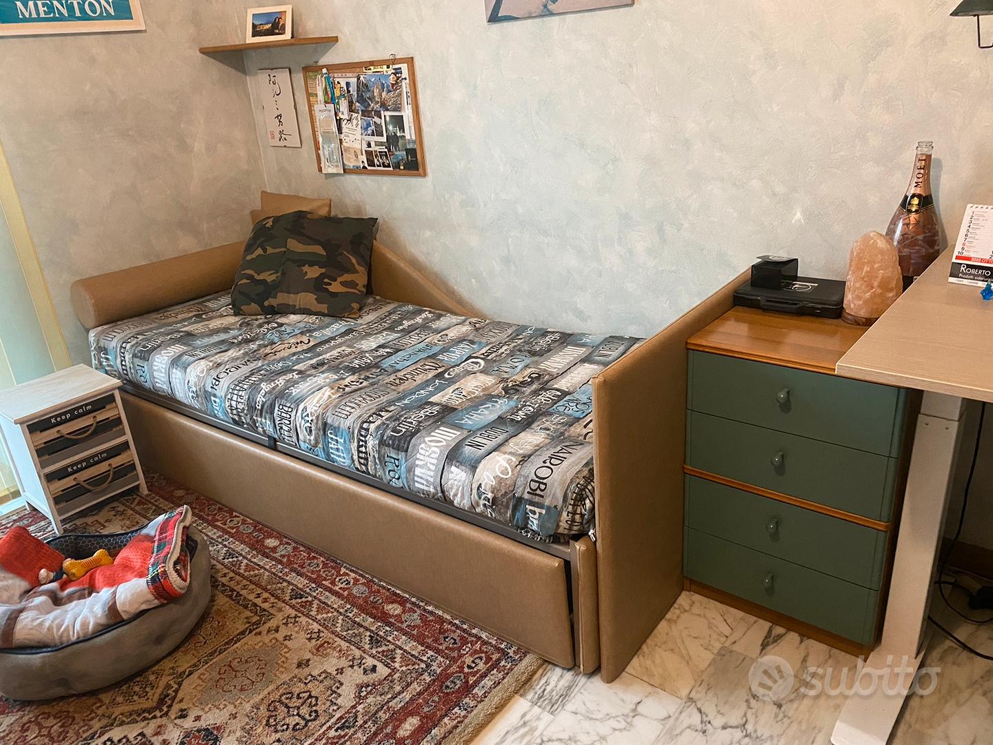 Letto singolo con secondo letto estraibile - Arredamento e