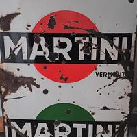 insegna pubblicitaria smaltata martini vermouth
