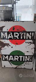 insegna pubblicitaria smaltata martini vermouth