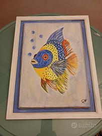quadro con dipinto a mano 