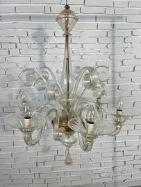 Lampadario  di Murano a 6 luci anni '60