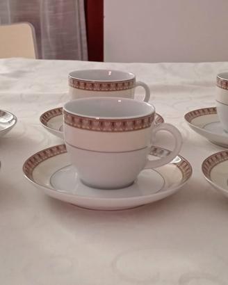 Servizio da 6 tazzine e piattini caffè