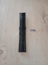 cinturino 24mm. pelle nera per orologio 