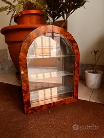 Vetrinetta specchio legno e vetro