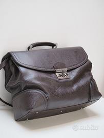 Borsa da viaggio Pineider in pelle mai usata