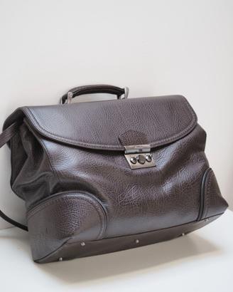 Borsa da viaggio Pineider in pelle mai usata