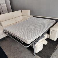 Divano letto in vera pelle