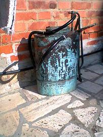 Tanica in rame restaurata funzionante