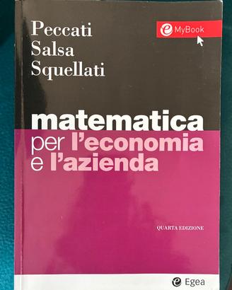 Libro “Matematica per l’economia e l’azienda” 