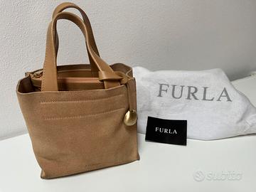 Furla originale borsa beige in vera pelle
