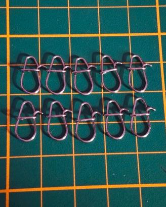 Pesca, 10pz Moschettoni in Acciaio Inox 20lb 10kg