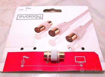 Connettore antenna tv maschio adattatore coassiale