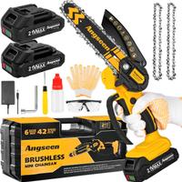 Mini Motosega Brushless 6" 2 Batterie Sicurezza