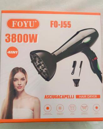 Asciuga capelli FoYu più accessori 