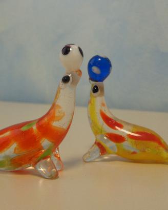 Foche in vetro di murano