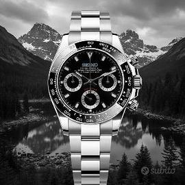 Seiko mod Daytona black dial