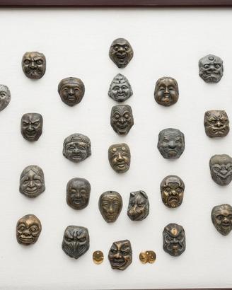 Collezione maschere/menukis giapponesi antiche