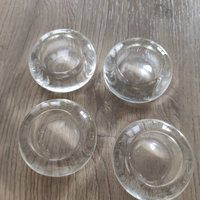 4 porta candele in vetro