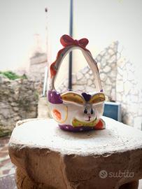 cesto pasquale in ceramica 