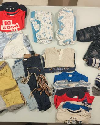 Lotto abbigliamento vestitibambino 9-12 mesi 74cm