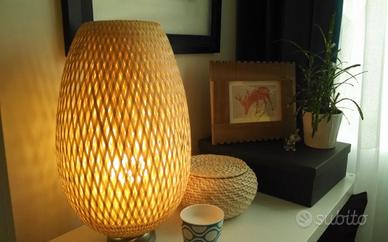 Lampada Zen/Paralume bambú