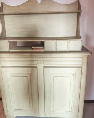 credenza legno massiccio con alzata 