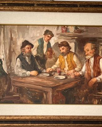 Emilio La Rocca - pittore lucano  olio su tavolett