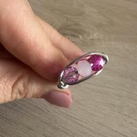 Anello cristalli fucsia