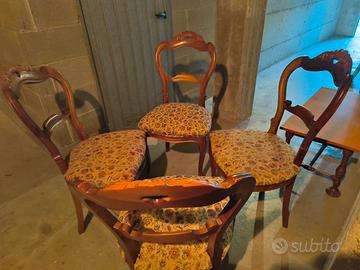 6 X SEDIE ANTICHE LUIGI FILIPPO ANTIQUARIATO