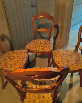 6 X SEDIE ANTICHE LUIGI FILIPPO ANTIQUARIATO