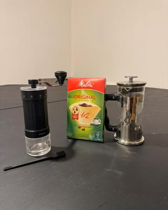 Kit caffè Bialetti French Press + macinacaffè reg.