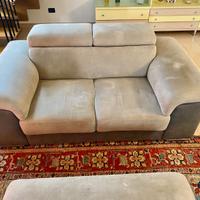 Coppia di divani + pouf contenitore