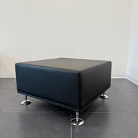 pouf poggiapiedi in pelle nero forsit ufficio