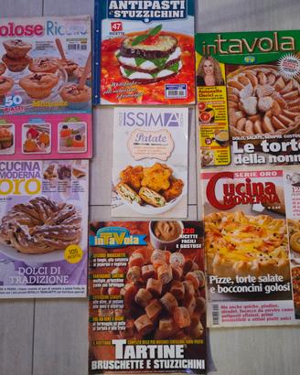 N. 7 riviste varie di cucina per dolci e salati