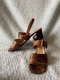 Sandali stampa serpente, taglia 36