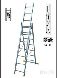 Scala MAURER trasformabile alluminio 3X8 gradini 