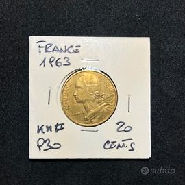 Collection Coin 20 Centimes 1963 KM# 930