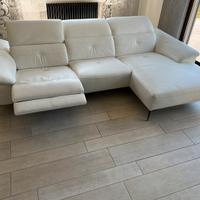 Divano relax pelle bianco Dondi salotti