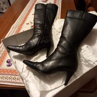 Stivali donna neri tacco 8 cm