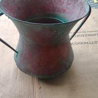 ANTICA GRANDE CONCA PER L'ACQUA IN RAME BATTUTO