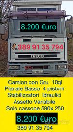 CAMION CON GRU 10ql 8.200€ PIANALE BASSO
