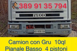CAMION CON GRU 10ql 8.200€ PIANALE BASSO
