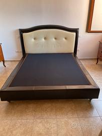 LETTO MATRIMONIALE KING BED  COMODINI IN LEGNO