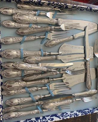 Servizio posate dolci in argento 800