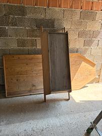 Piano di lavoro e tinozza  in legno