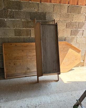 Piano di lavoro e tinozza  in legno