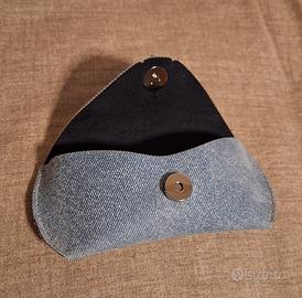 Custodia per occhiali in pelle stampata JEANS 