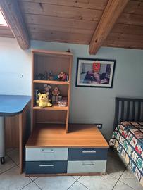 camera ragazzo/bambino color azzurro polvere e blu