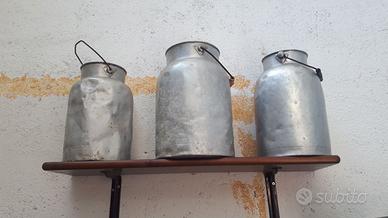 Portalatte e varie in latta antiquariato