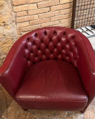 Divano e poltrone  in pelle Moroso